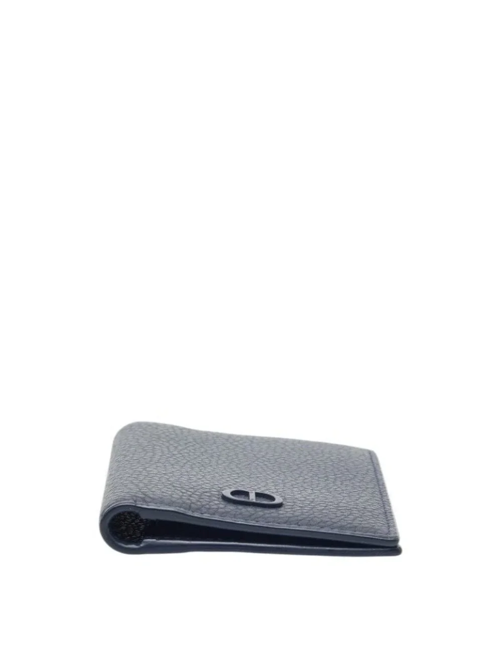 Dior Card Case Navy Leather